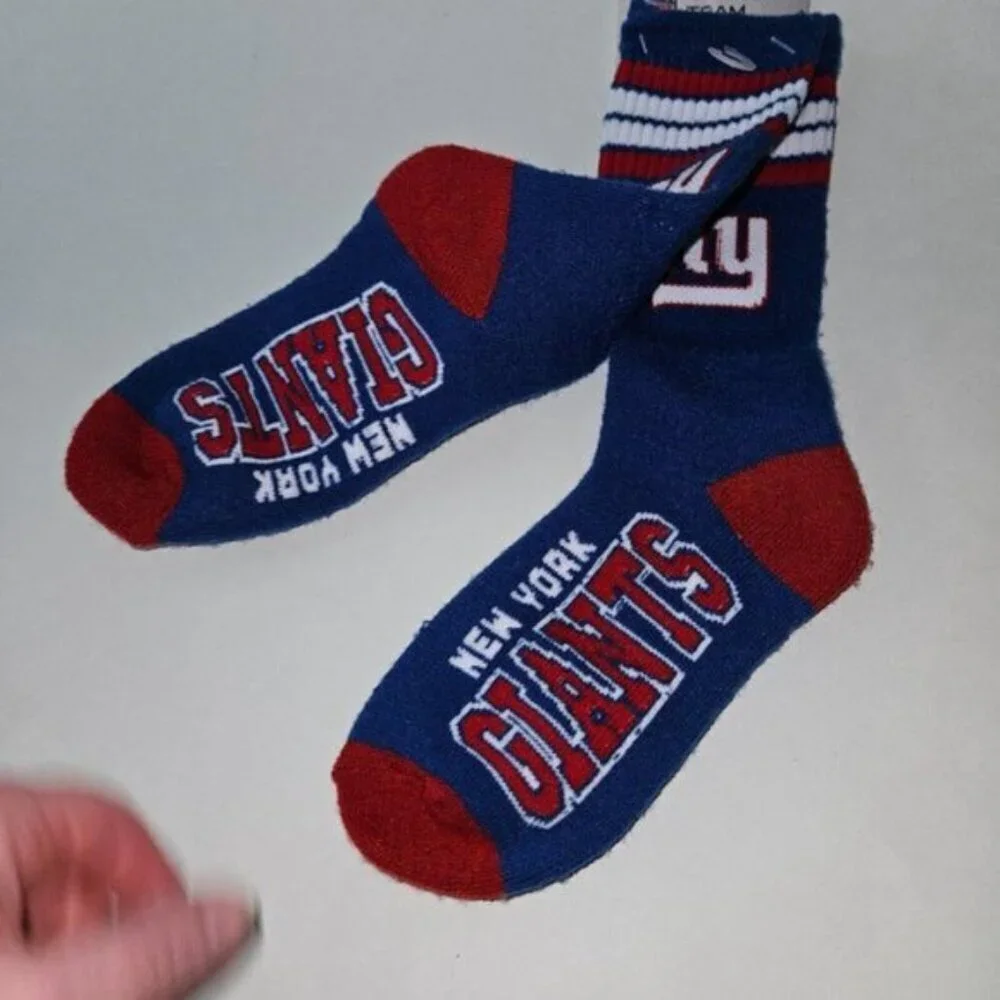 New York Giants Socks Football NFL Team Apparel Size Youth Blue Red White